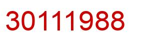 Number 30111988 red image