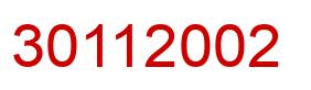 Number 30112002 red image
