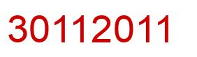 Number 30112011 red image