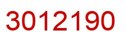 Number 3012190 red image