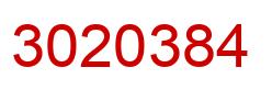 Number 3020384 red image