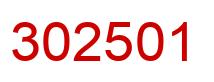 Número 302501 imagen rojo