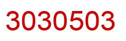 Number 3030503 red image