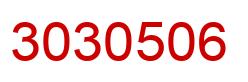 Number 3030506 red image