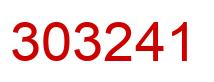 Number 303241 red image