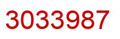 Number 3033987 red image