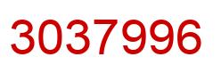 Number 3037996 red image