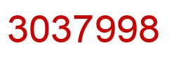 Number 3037998 red image