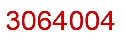 Number 3064004 red image