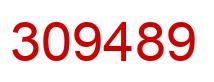 Number 309489 red image