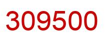 Number 309500 red image