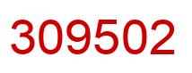 Number 309502 red image