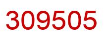 Number 309505 red image