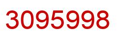 Number 3095998 red image