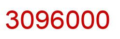 Number 3096000 red image