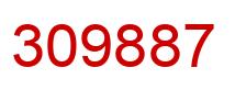 Number 309887 red image