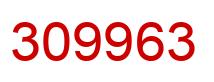 Number 309963 red image