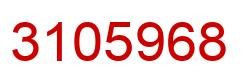 Number 3105968 red image