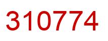 Number 310774 red image
