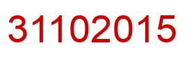 Number 31102015 red image