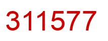 Number 311577 red image