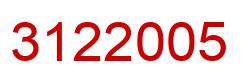 Número 3122005 imagen rojo