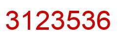 Número 3123536 imagen rojo
