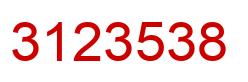 Number 3123538 red image