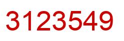 Number 3123549 red image