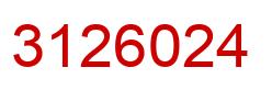Number 3126024 red image