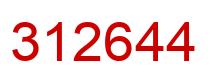 Number 312644 red image