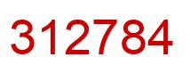 Número 312784 imagen rojo