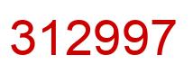 Número 312997 imagen rojo