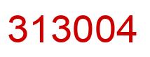 Number 313004 red image