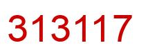 Number 313117 red image