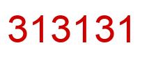 Number 313131 red image
