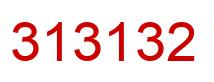 Number 313132 red image