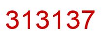 Number 313137 red image