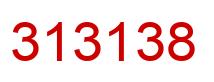 Number 313138 red image
