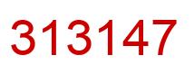 Number 313147 red image
