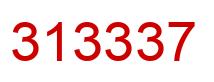 Number 313337 red image