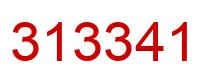 Number 313341 red image