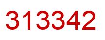 Number 313342 red image