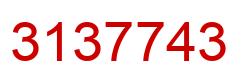 Number 3137743 red image