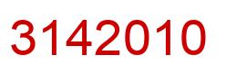 Number 3142010 red image