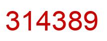 Number 314389 red image
