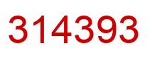 Number 314393 red image