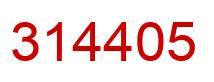 Number 314405 red image