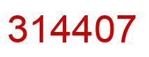 Number 314407 red image