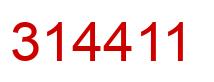 Number 314411 red image